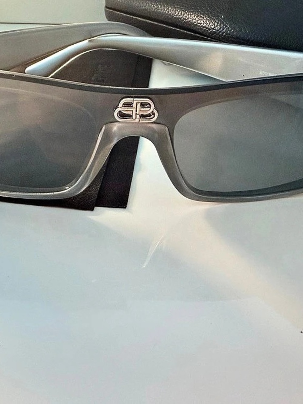 Balenciaga Gray Logo Sunglasses